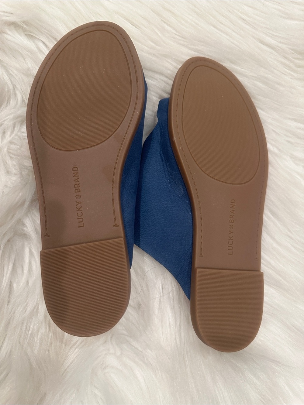 Lucky Brand Blue Crossband Toe Loop Sandals - Picture 2 of 4